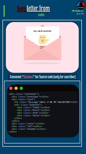 The Smoothest 3D Love Letter 🌹|Hover to open your Valentine! 🖱️❤️ |Coding a Secret Love Letter 💌✨