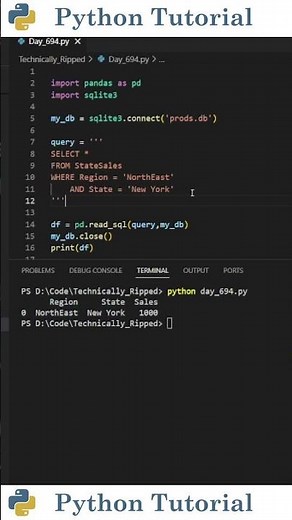 Filtering Data with WHERE in SQLite | Python Tutorial