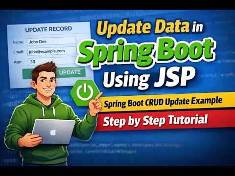 Update Data in Spring Boot Using JSP | Spring Boot CRUD Update Example | Step by Step Tutorial #java
