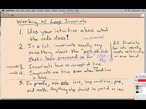 Loop Invariant Tips