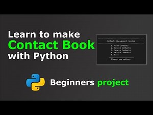 Contact management system project for beginners using Python