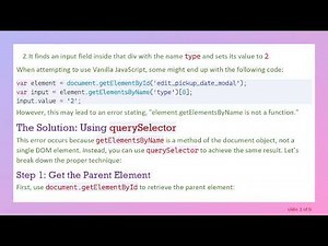 How to Use document.getElementById and querySelector to Retrieve Elements by Name in Vanilla JS