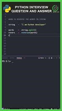 Python Interview Question #12 🐍 | Reverse Words in a String | Python interview topics | #python