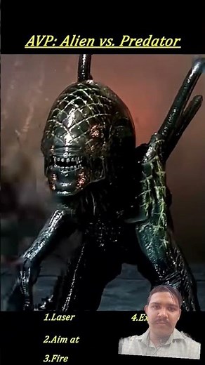 Alien vs. Predator (2004) - The Predator Unleashes His Laser Cannon on the Xenomorph