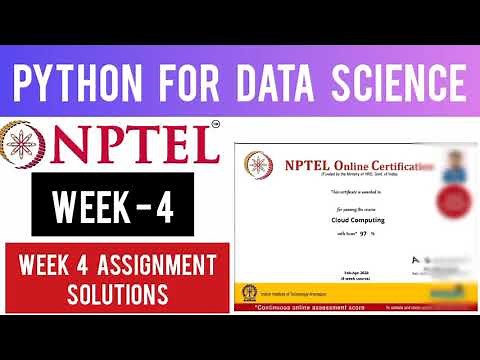 NPTEL 2021: Python For Data Science Week 4 Answers | Python For Data Science Assignment 4 Solutions