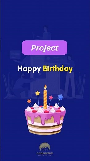 🎂 Happy Birthday Animation using HTML, CSS & JavaScript #shorts #shortsfeed #htmlcss #javascript