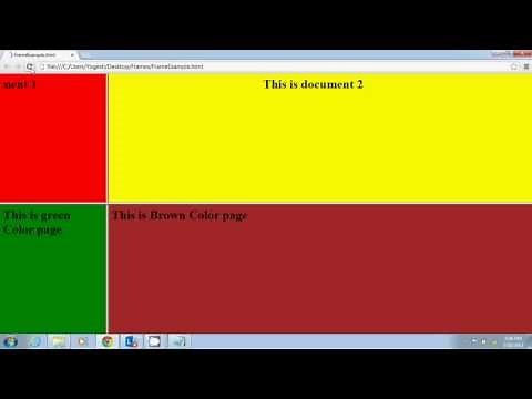 HTML Tutorial in English Part 5(Frames and Frameset)