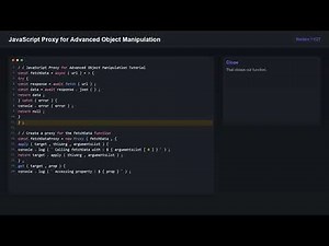 JavaScript Proxy for Advanced Object Manipulation | Complete Javascript Tutorial