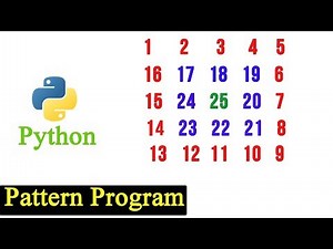 Python Pattern Program - Printing Numbers in Square Shape