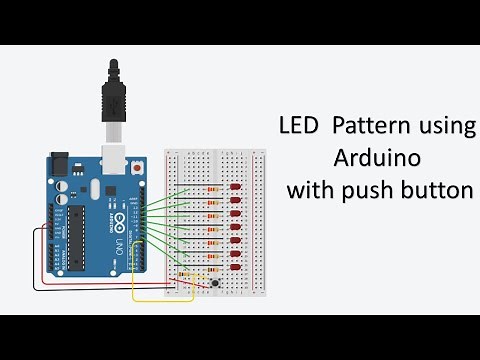 LED pattern with button control on Arduino | Arduino Tutorial