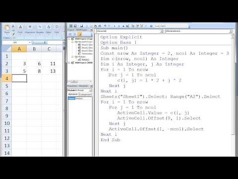 Excel VBA Topic 9.2 - Multidimensional Arrays (matrices)