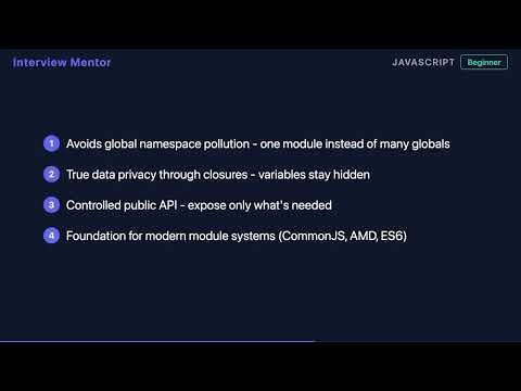 What is the Module Pattern in JavaScript? | Beginner Explanation