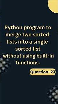 merge 2 sorted list into 1 sorted list#python#coding