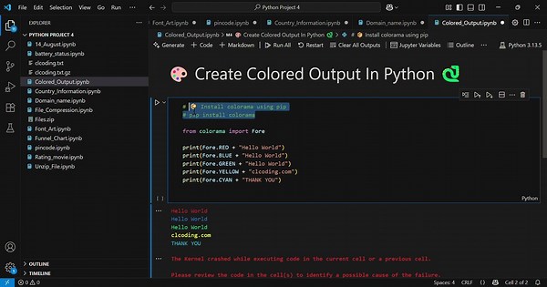 🎨 How to Print Colored Text in Python using Colorman _ Simple _ Easy Tutorial