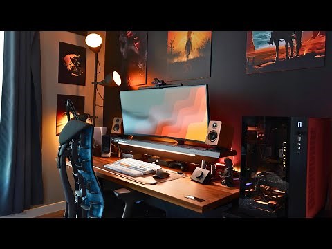 Modern and Moody Desk Setup - Home Office Ideas!