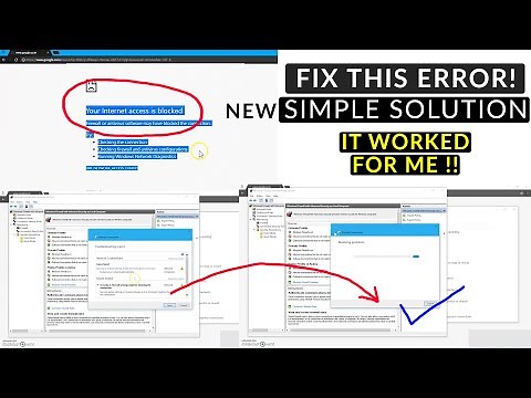 How to fix Your Internet Access Is Blocked Error | Solution