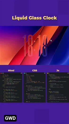 Liquid Glass #coding #python #javascript #frontendcourse #frontend #webdesign #shorts #viralvideo