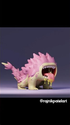 Alien Dog Character Design 🐶 | 2D to 3D Animation in Blender #shorts #characterdesign