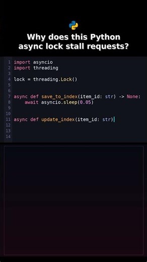 Why does this Python async lock stall requests? #pythonlatency