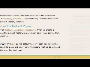 Understanding collections.defaultdict(set): The Magic of Default Values in Python