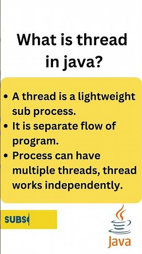 What is thread in java | java programming language