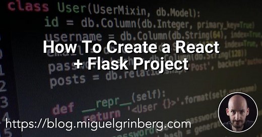 How To Create a React   Flask Project