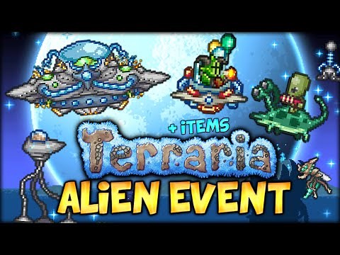 BADASS UFO MOUNT, ALIEN INVASION EVENT AND ALL THE NEW ITEMS (TERRARIA 1.3 - MARTIAN MADNESS)
