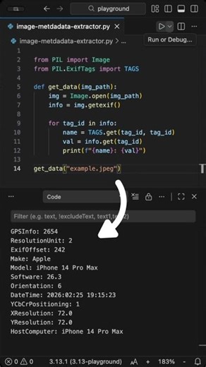 Extract Hidden Photo Data in Python #python #coding #programming