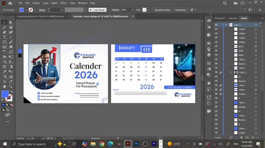 Creative Calendar Design Using Adobe Illustrator