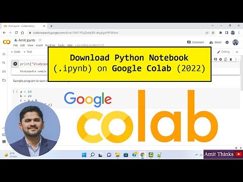 How to Download Python Notebook (.ipynb) on Google Colab (colab.research.google.com) | 2022