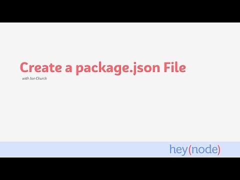 Create a package.json File