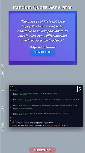 Best Random Quote Generator Using HTML CSS JS 🔥 | #WebDevelopment #JavaScript