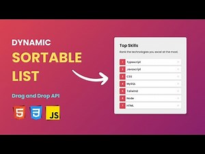 Create a Dynamic Sortable List in Javascript