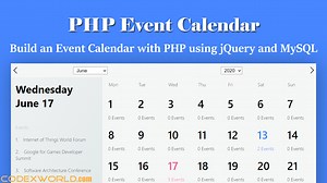 Build an Event Calendar with PHP using jQuery, Ajax, and MySQL - CodexWorld
