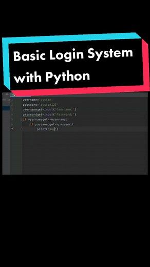 Basic login system with Python: