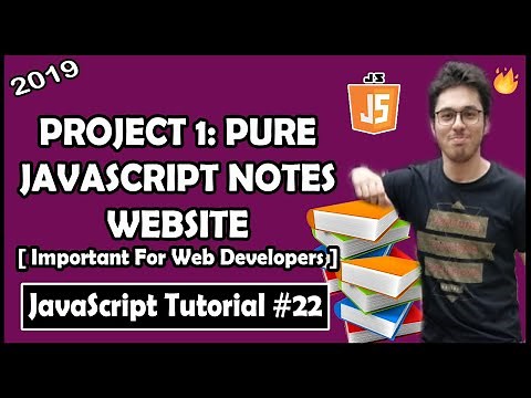 Project 1: Build a Notes Taking Website Using Pure JavaScript | JavaScript Tutorial In Hindi #22