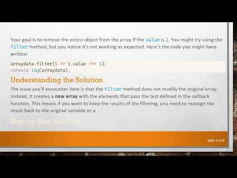 How to Remove an Object from an Array Based on Value in JavaScript