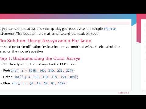 How to Change RGB Colour Based on Mouse Position in Processing 3