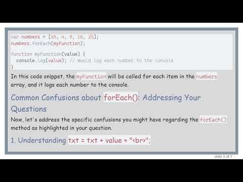Understanding the forEach() Method in JavaScript