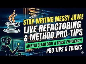 : 🔴Stop Writing Messy Java! Live Refactoring & Method Pro-Tips