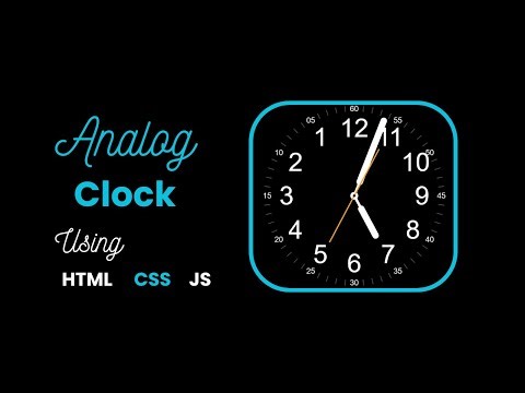 Create a Stunning Analog Clock with HTML CSS and JavaScript in Minutes