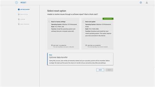 使用 SupportAssist OS Recovery 修復與還原您的電腦