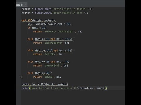 Python - BMI Calculator