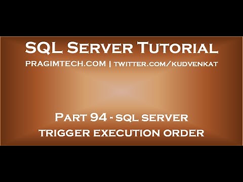 sql server trigger execution order