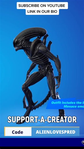 ITS BACK! USE CODE ALIENLOVESPRED When buying the aliens skins in game and epic store and support our channel! # ad #epicpartner #Fortnite #Aliens #xenomroph #fortniteclips #gaming #fyp #foryourpage #ripley #gaming #gamimgtiktok #fortnitedance #fortnitetips #fortnitememes #support