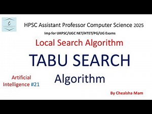 What is TABU Search in Artificial Intelligence| TABU SEARCH ALGORITHM | HPSC Assistant Professor CSE