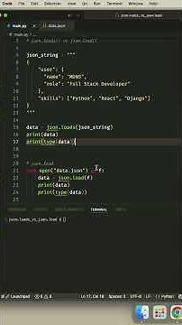 Difference between json.loads and json.load #coding #codingtips #json #codinginhindi #python