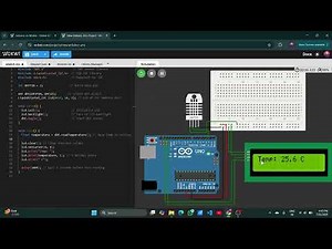 Arduino Temperature Display using DHT22 Sensor and LCD | Wokwi Simulation Project