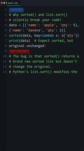Your Python Is Too Slow: Why sorted() and list.sort() silently break your code!