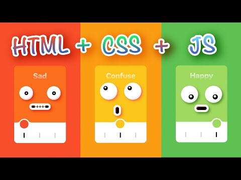 Create Fun Animated Faces with HTML, CSS & JS‌‌ |‌ 🥵😗🤢